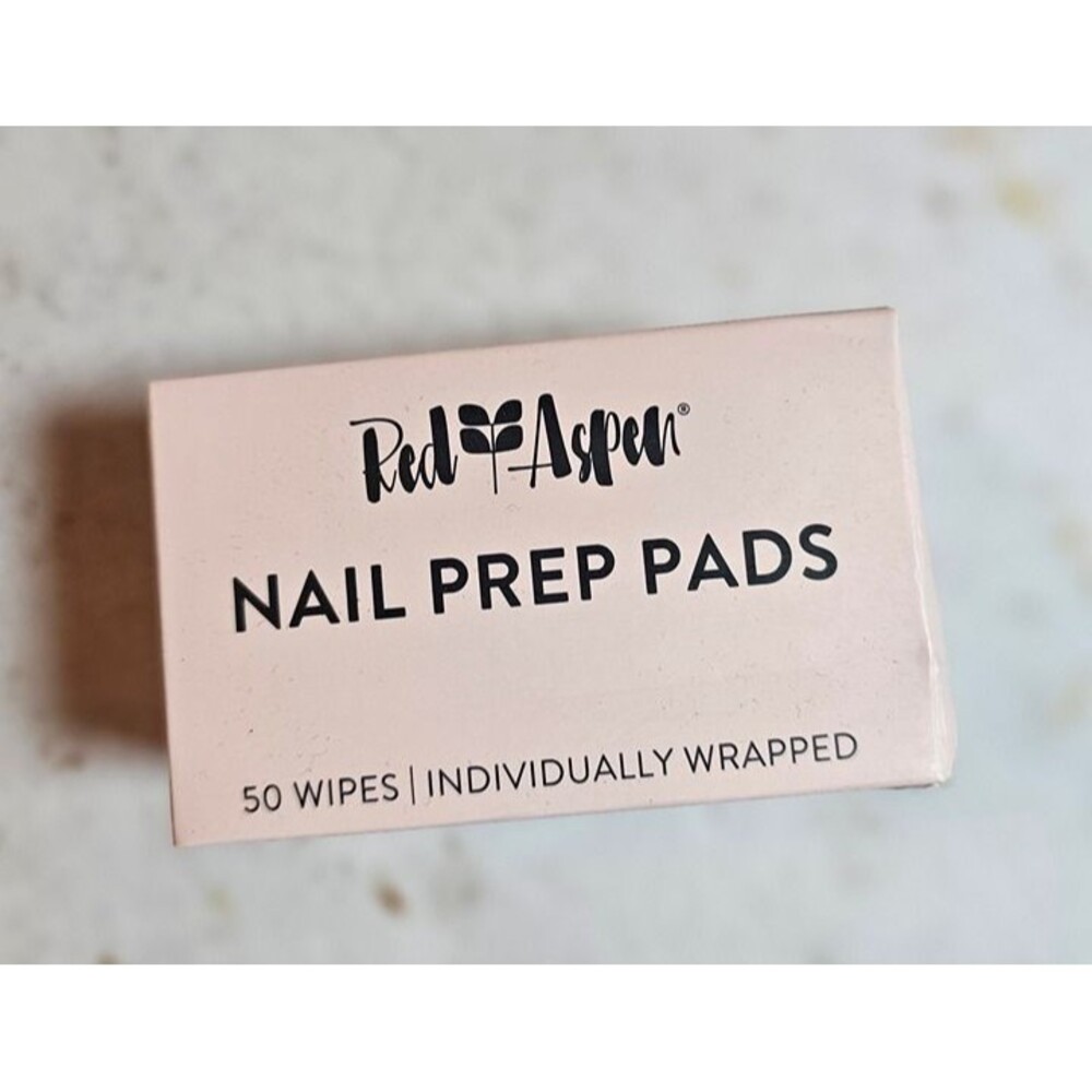 NEW Red Aspen Nail Prep Pads | 50 Count | Individually Wrapped | Press-On Nail P